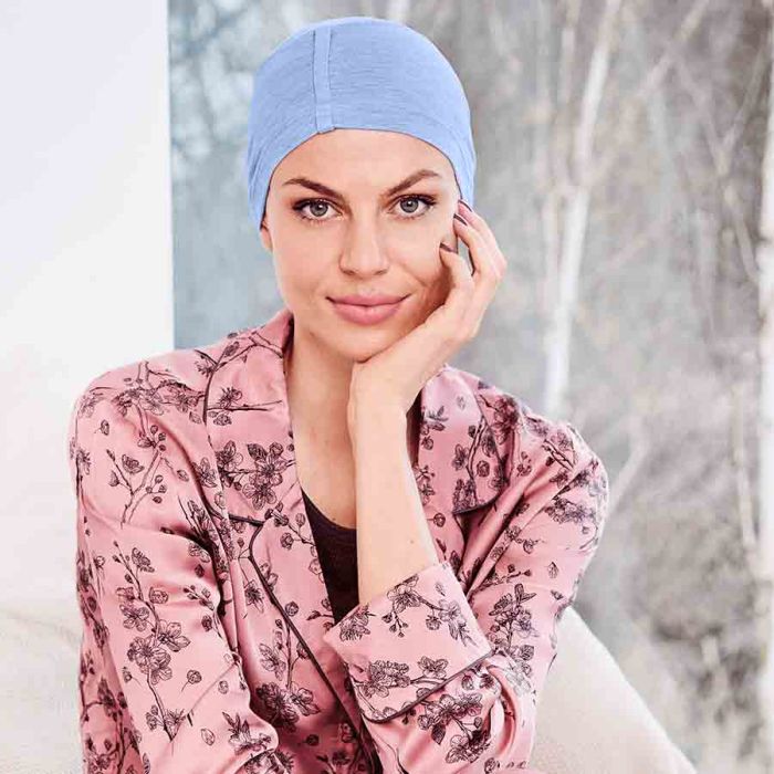 blue cap