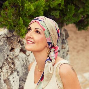 belisa turban with ribbons